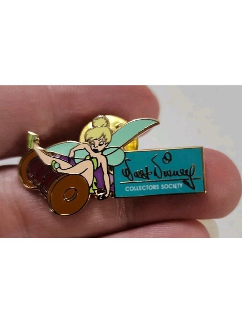 Tinker Bell Walt Disney Collectors Society Member Lapel Pin Peter Pan Spool